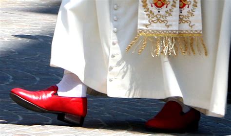 red pope shoes